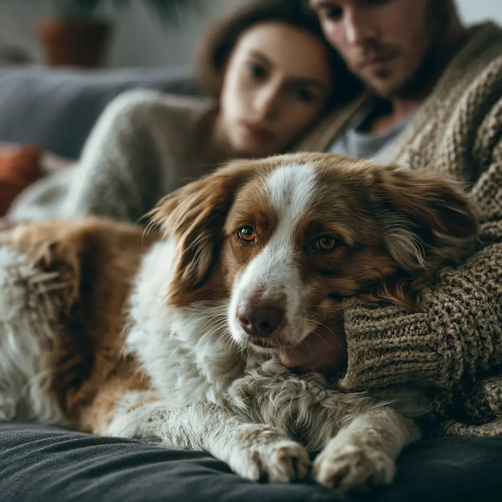 couple contemplating pet custody in California